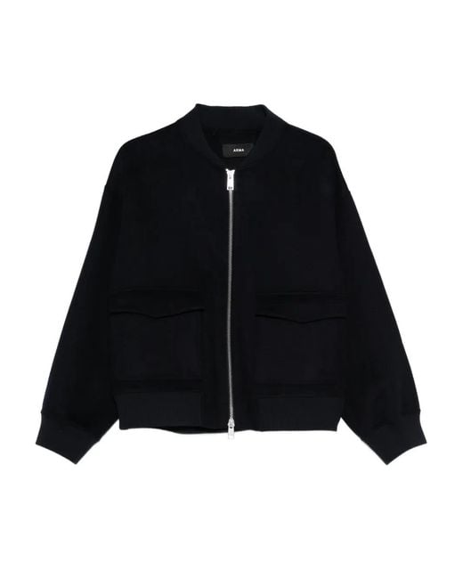 Arma Black Garni Zip-Front Patch-Pocket Jacket for men