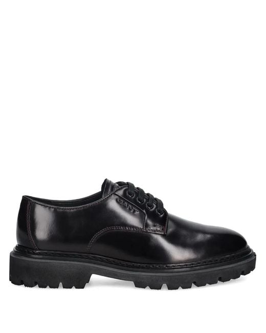 Gant Black Ivyhill Lace-Up Derby Shoes