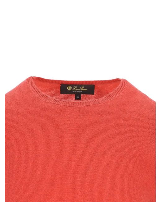 Loro Piana Red Long-Sleeve Sweater