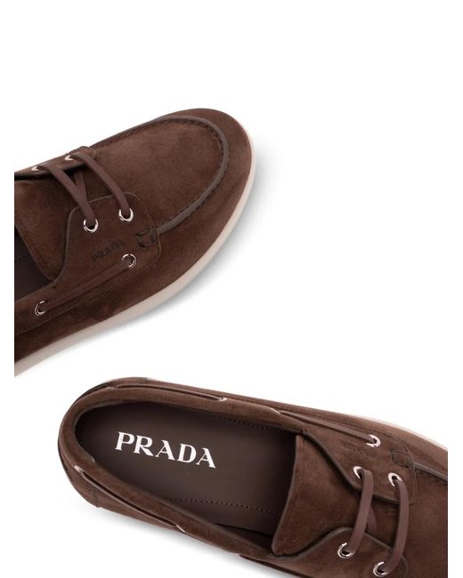 Prada Brown Stylish Moccasins for men