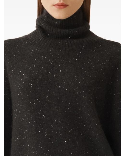 Jersey con lentejuelas Fabiana Filippi de color Black