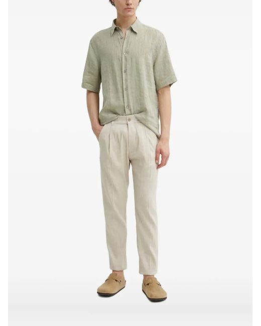 Tiger Of Sweden Natural Short-Sleeve Linen Shirt for men