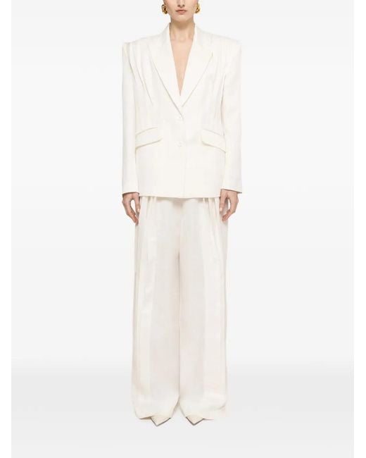 Nissa White Oversized Blazer