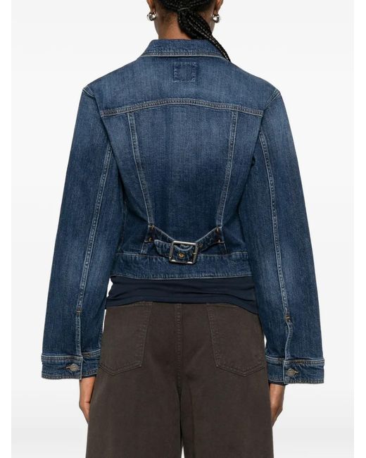 Pinko Blue Ganimede Flap-Pocket Jacket