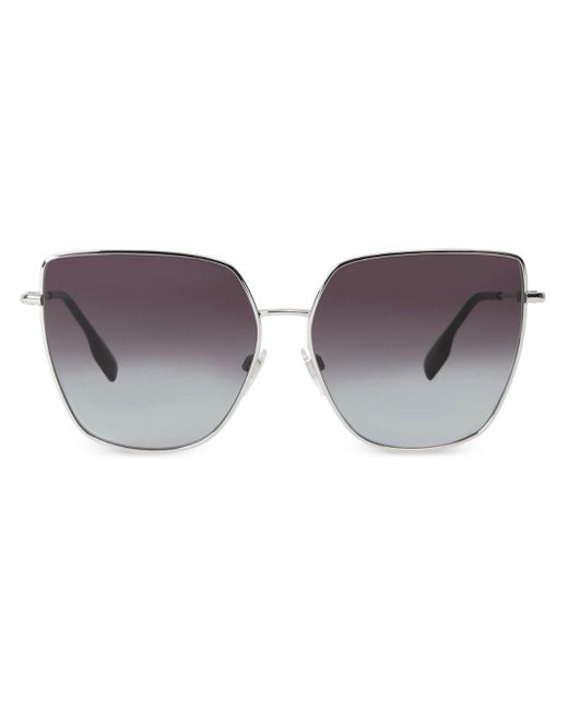 Burberry Gray Oversized Cat-eye Frame Sunglasses