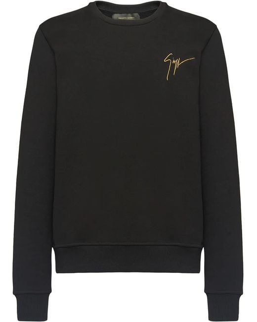 Giuseppe Zanotti Black Dragon Crystal Sweatshirt for men
