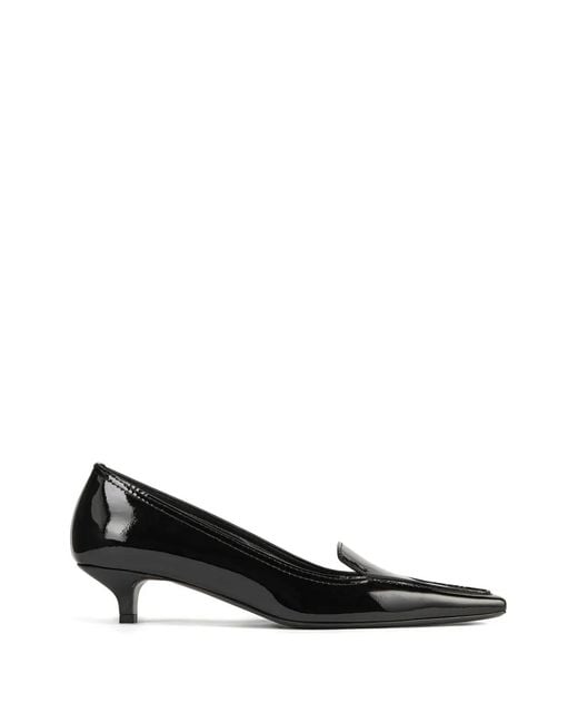 Totême Black Patent Loafer Pumps