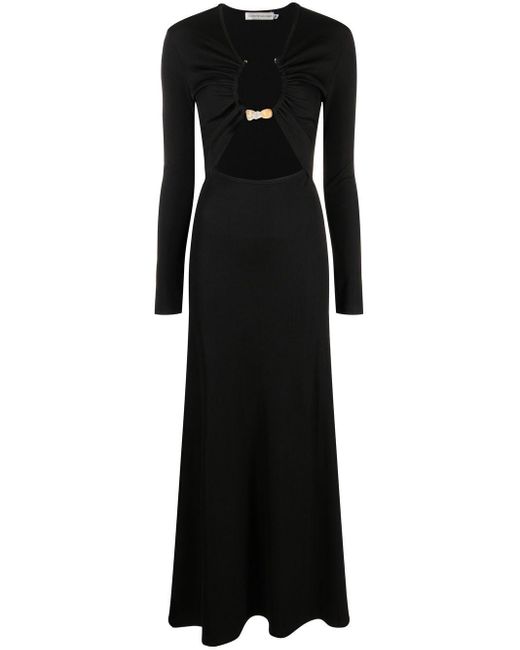 Christopher Esber Stone-embellished Cut-out Maxi Dress in Black | Lyst ...