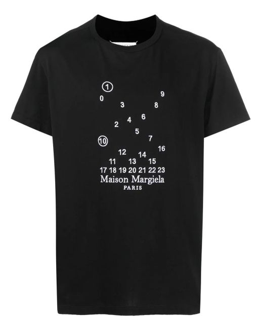 Maison Margiela Black Logo Cotton T Shirt
