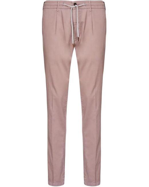 Eleventy Straight-Leg-Hose Mit Kordelzug in Pink für Herren