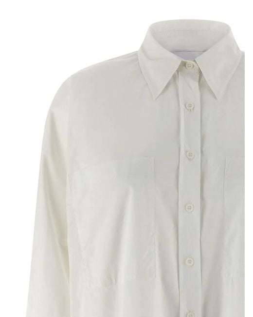 Nude White Hemd mit Fledermausärmeln