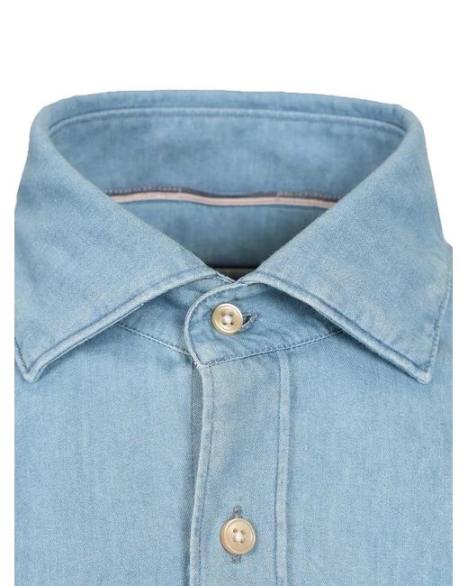 Al Duca D'aosta Blue Denim Shirt for men