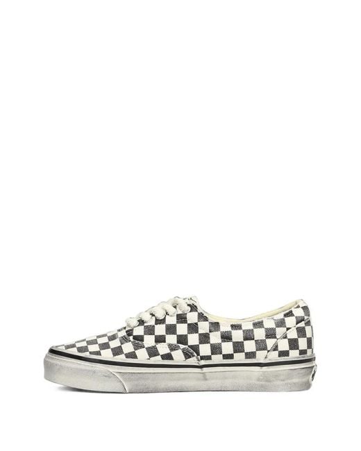 Vans White Otw Era 95 Dst Checkerboard-Print Sneakers for men