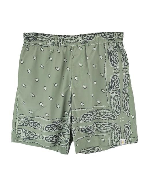 Costume Da Bagno Con Stampa Paisley di The World Is Yours in Green da Uomo