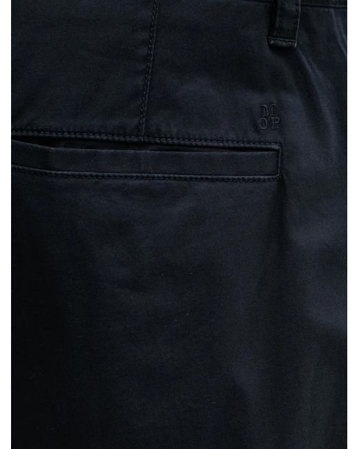 Marc O' Polo Black Logo-Embroidered Chino Shorts for men