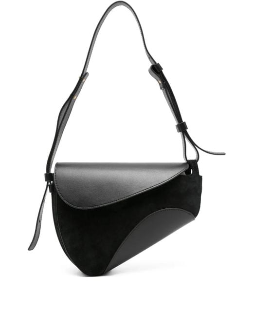 Neous レザーショルダーバッグ Black