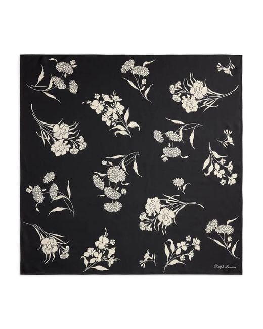 Ralph Lauren Black Floral Scarf
