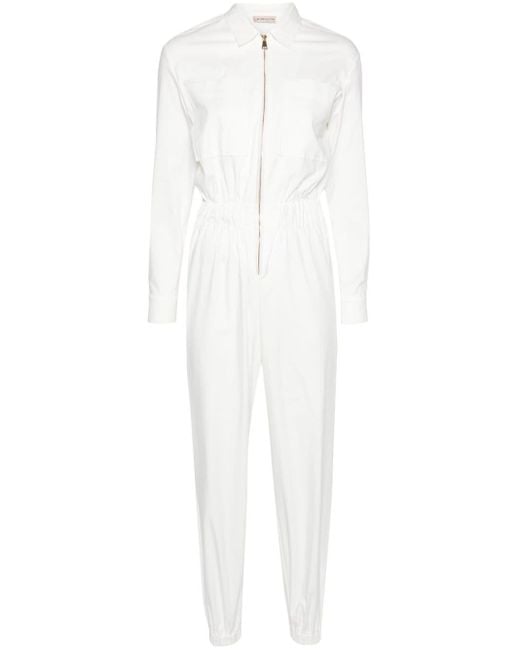 Blanca Vita White Tuta Trhyco Long-sleeve Jumpsuit