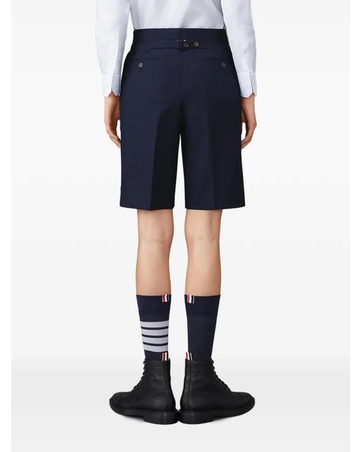 Thom Browne Blue Wool Shorts