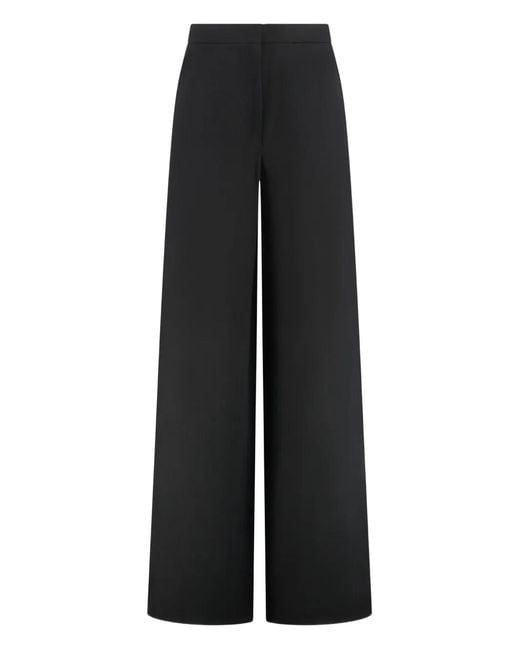 Max Mara Black Straight-Leg Trousers
