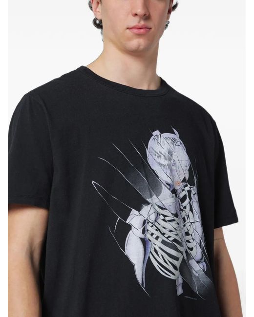 Our Legacy Black Cybernetic Angel Print New Box T-Shirt for men