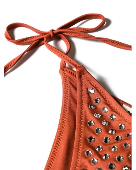 Paramidonna Red Livia Crystal-Embellished Bikini Set