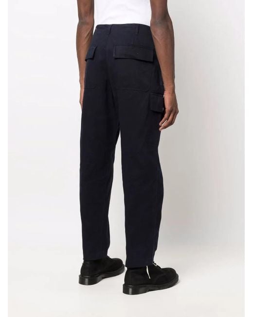 Universal Works Blue Drawstring Straight-Leg Trousers for men