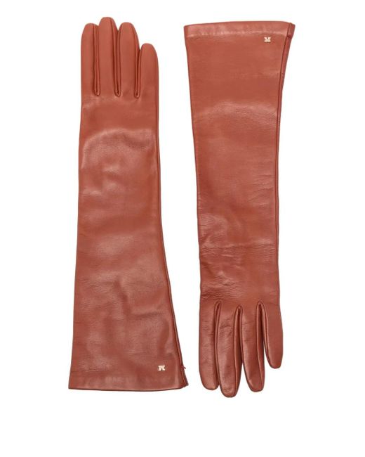 Max Mara Brown Handschuhe Aus Lammleder