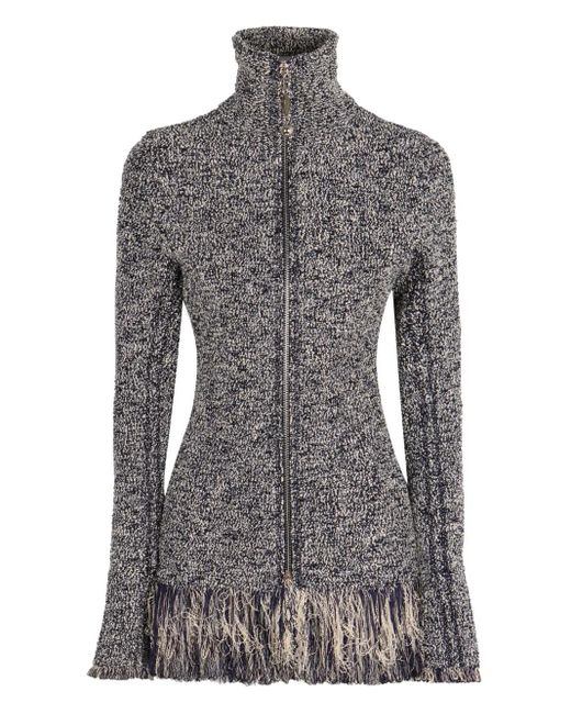 Cardigan Con Frange di Rabanne in Gray