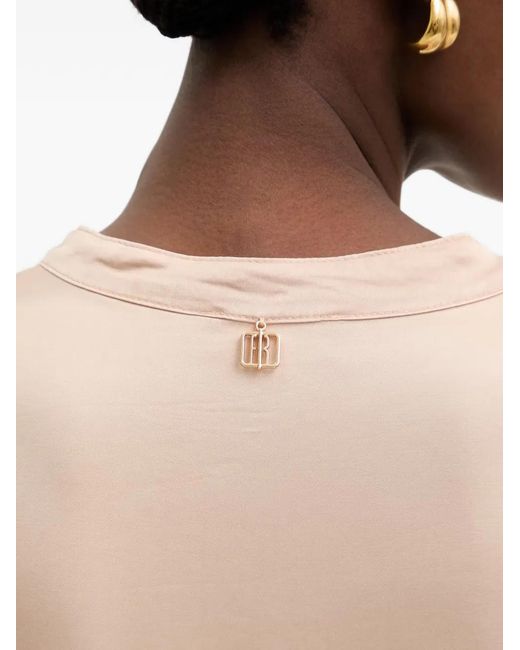 Fracomina Natural Frayed-Trim Blouse