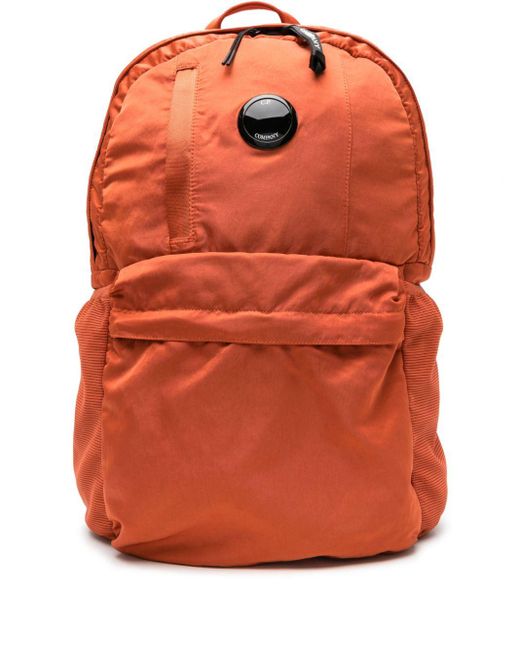 C P Company Orange Nylon B Lens-detail Backpack for men