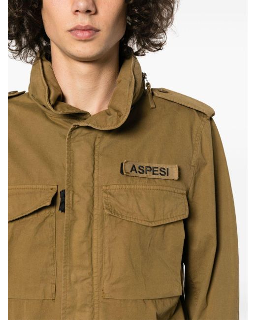 Aspesi Green Logo-patch Jacket for men