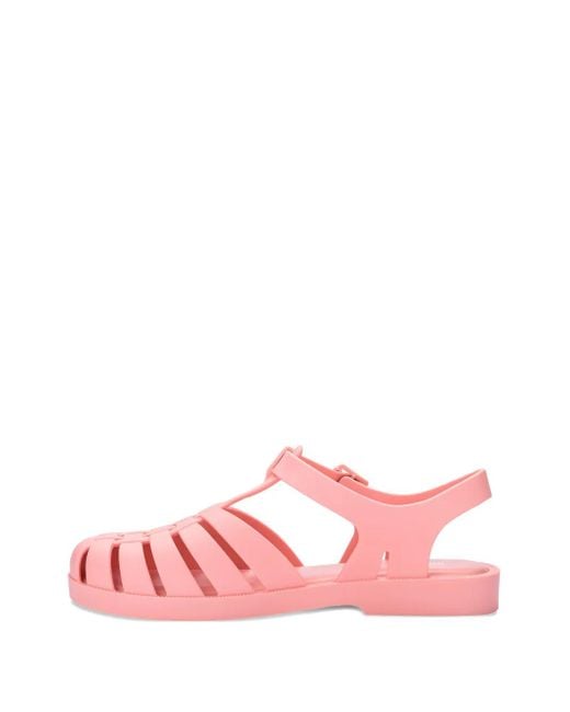 Melissa Pink Strappy Flat Sandals