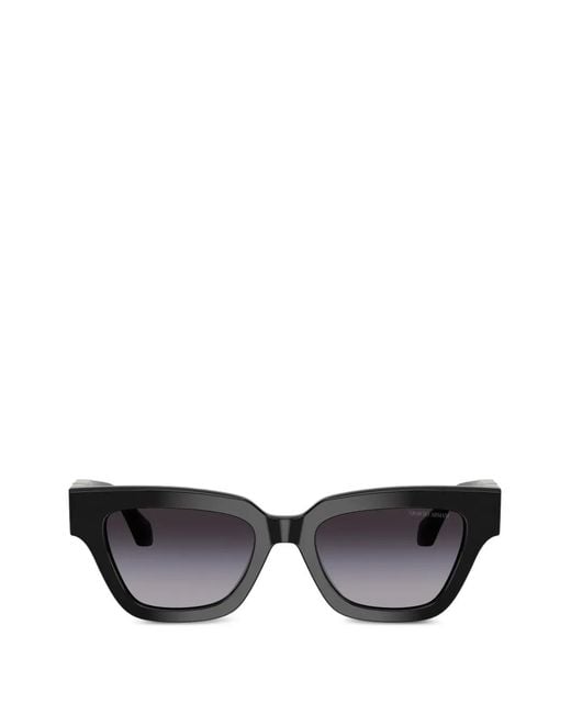 Giorgio Armani Gray Geometric-Frame Logo-Detail Sunglasses