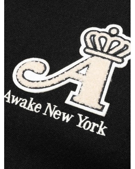 AWAKE NY Black Panelled Bomber Jacket for men