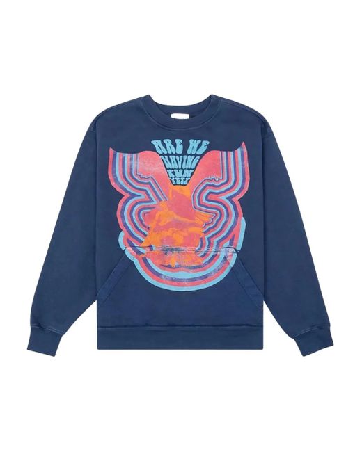 Rhude Sweatshirt mit Kängurutasche in Blue für Herren