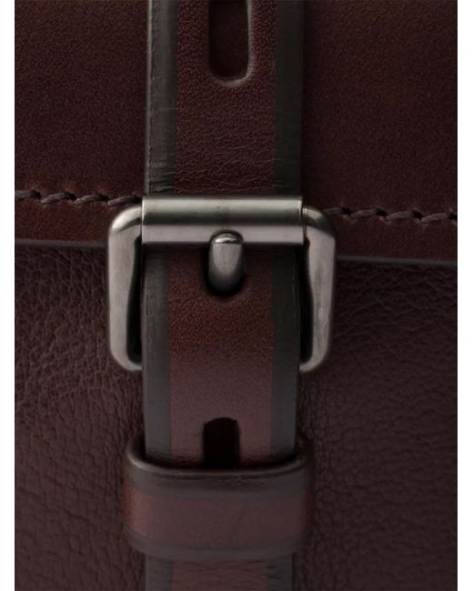 Prada Brown Route Medium Leather Tote Bag
