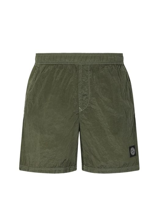 Stone Island Green Nylon Metal Swim Shorts for men
