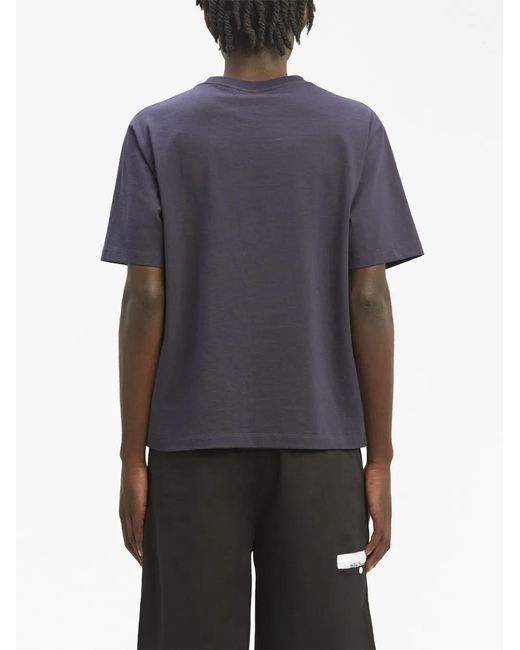 Palm Angels Blue Sartorial Tape Cotton T-Shirt for men