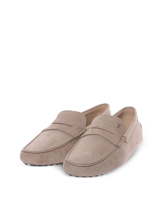 Tod's Gray Gommino Leather Loafers for men