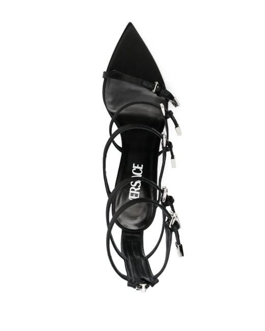 Versace Black Leather Heels