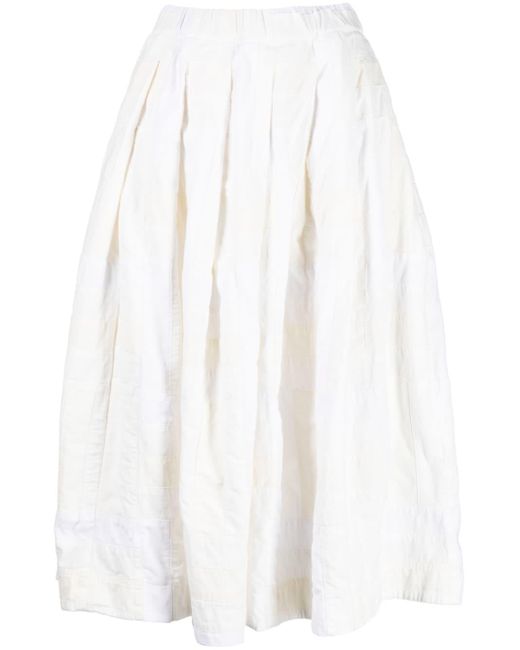 Casey Casey Verger Cotton Full Skirt in White | Lyst