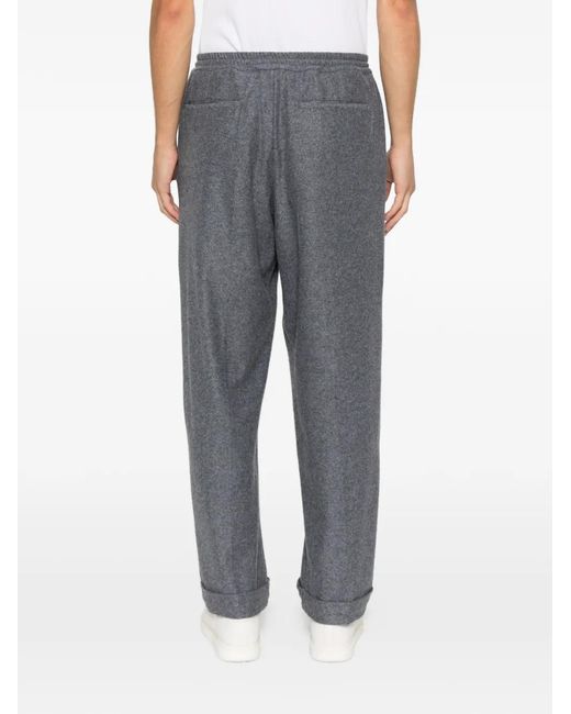 Pantalones Harvard Con Cordón Fedeli de hombre de color Gray