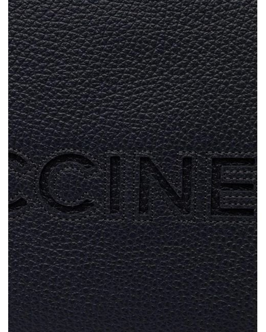 Coccinelle Black Large Myrtha26 Logo-Embossed Grained Leather Tote Bag