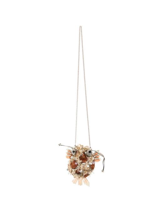 Anya Hindmarch White Koi-Fish Clutch Bag