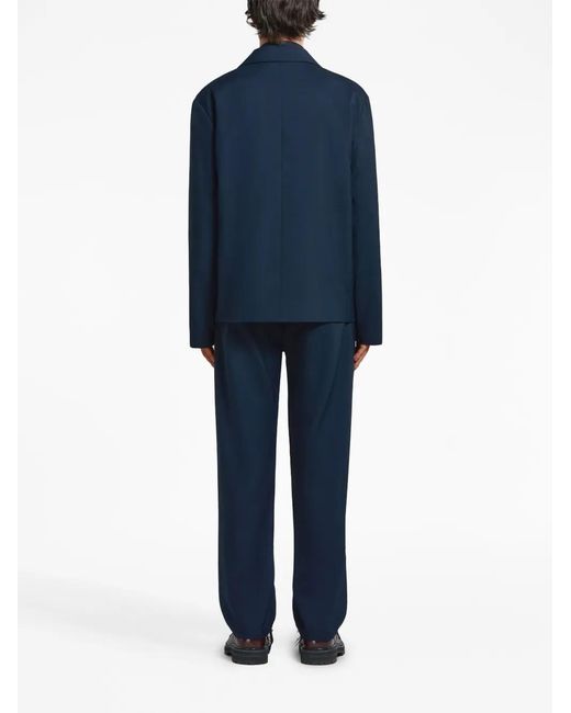 Marni Blue Blazer With Mending for men