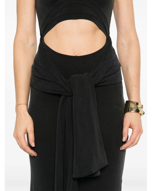 Abito Lungo A Coste di Balmain in Black