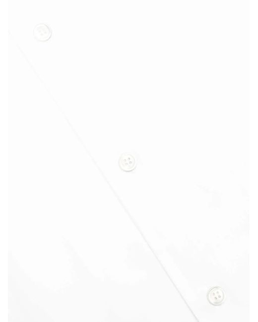 Marni White Embroidered-Patch Bowling Shirt for men