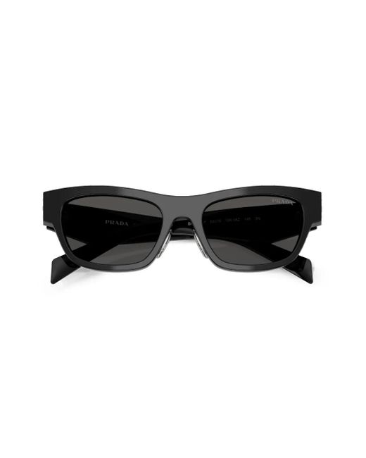 Prada Black Geometric-Frame Sunglasses