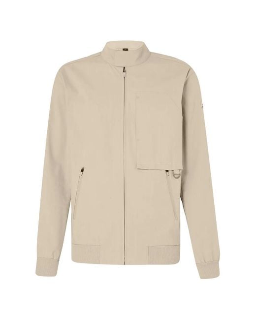 Oakley White Zip-Up Panelled Jacket for men